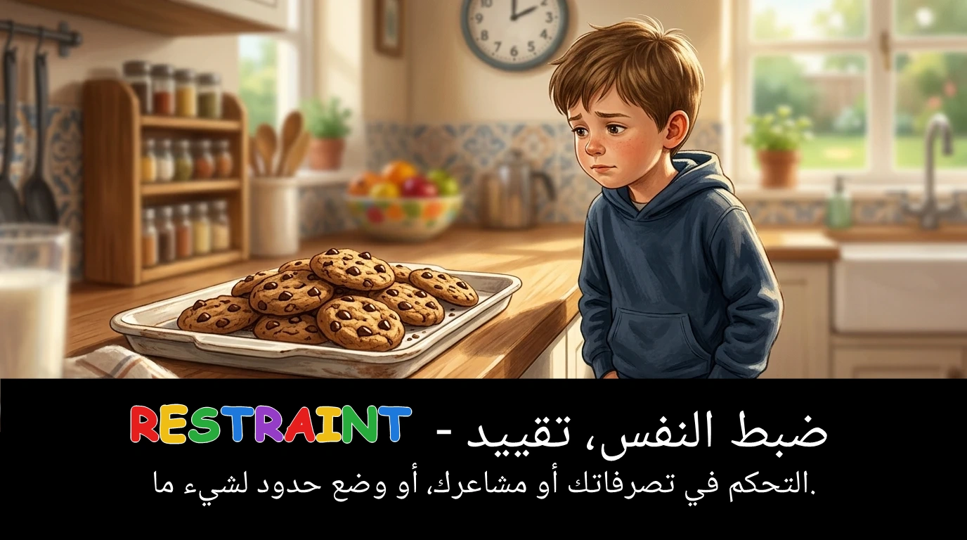 Arabic Illustration for restraint